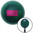 thumbnail image 1 of American Shifter  Pink American Flag Green Metal Flake Shift Knob with M16 x 1.5 Insert Shifter Auto Brody, 1 of 1