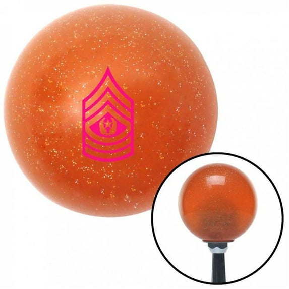 American Shifter 44368 Pink Command Sergeant Major Orange Metal Flake Shift Knob with M16 x 1.5 Insert