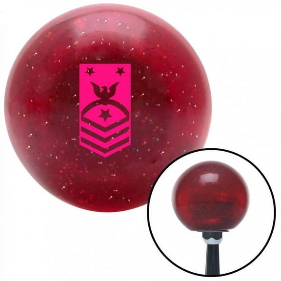 American Shifter 57838 Pink Force or Fleet Command Red Metal Flake Shift Knob with M16 x 1.5 Insert Auto
