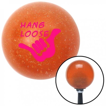 American Shifter 42996 Pink Hang Loose Orange Metal Flake Shift Knob with M16 x 1.5 Insert Shifter Auto