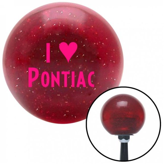 American Shifter 51378 Pink I 3 PONTIAC Red Metal Flake Shift Knob with M16 x 1.5 Insert Shifter Auto