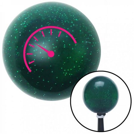 American Shifter Pink Instrument Gauge Green Metal Flake Shift Knob with M16 x 1.5 Insert Shifter