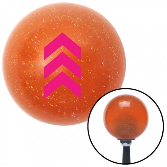 American Shifter 36703 Pink Military Arrows Up Orange Metal Flake Shift Knob with M16 x 1.5 Insert Shifter