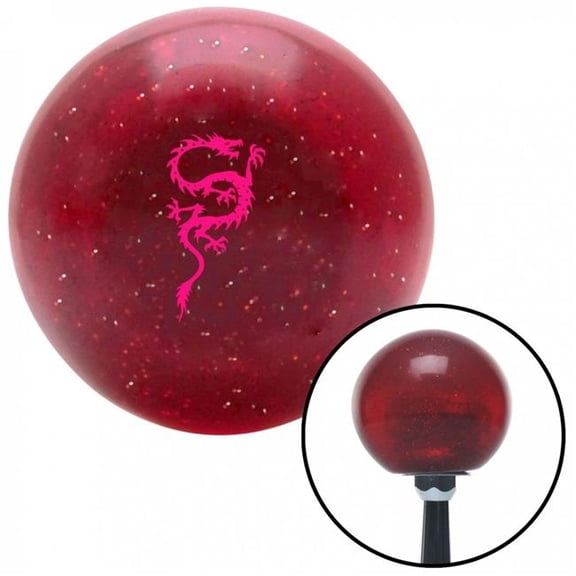 American Shifter 50993 Pink S Shaped Dragon Red Metal Flake Shift Knob with M16 x 1.5 Insert Shifter