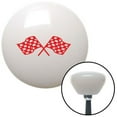 thumbnail image 1 of American Shifter  Red Checkered Racing Flags White Retro Shift Knob with M16 x 1.5 Insert Shifter, 1 of 1