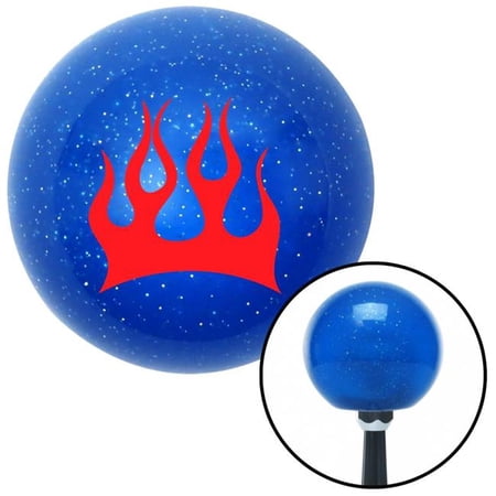 American Shifter 23444 Red Crescent Flames Blue Metal Flake Shift Knob with M16 x 1.5 Insert Shifter Auto