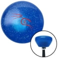thumbnail image 1 of American Shifter  Red Dragon Symbol Blue Retro Metal Flake Shift Knob with M16 x 1.5 Insert Shifter Brody, 1 of 1