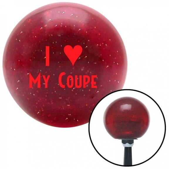American Shifter 51246 Red I 3 MY COUPE Red Metal Flake Shift Knob with M16 x 1.5 Insert Shifter Auto