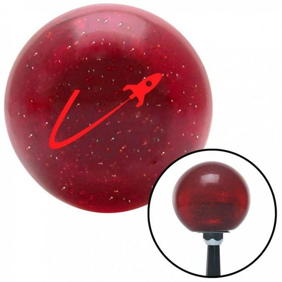 American Shifter 55526 Red Rocketship Flying Red Metal Flake Shift Knob with M16 x 1.5 Insert Shifter Auto
