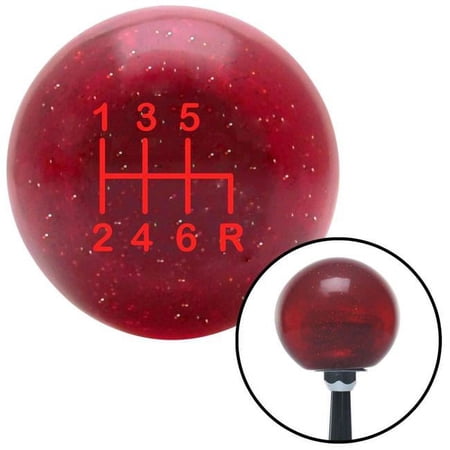 American Shifter Red Shift Pattern 41n Red Metal Flake Shift Knob with M16 x 1.5 Insert Shifter Auto Brody