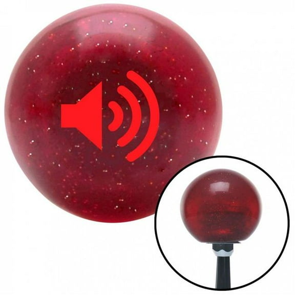 American Shifter 53866 Red Speaker On Red Metal Flake Shift Knob with M16 x 1.5 Insert Shifter Auto Manual