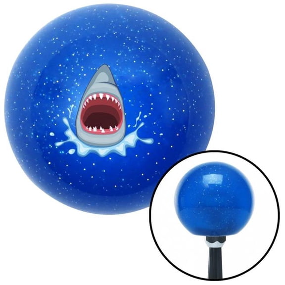 American Shifter 28020 Shark Head Blue Metal Flake Shift Knob with M16 x 1.5 Insert Shifter Auto Manual