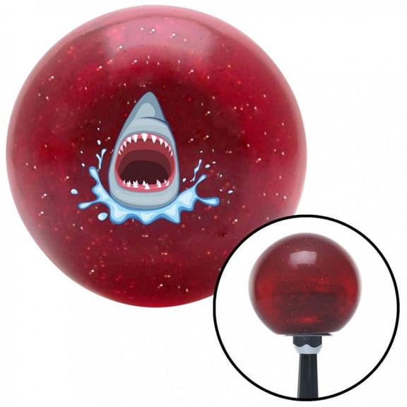 American Shifter 60167 Shark Head Red Metal Flake Shift Knob with M16 x 1.5 Insert Shifter Auto Manual