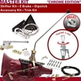 thumbnail image 1 of American Shifter  TH350 Shifter Kit Chrome 23 in. E Brake Cable Clamp Clevis Trim Kit Dipstick for F4ADB, 1 of 1