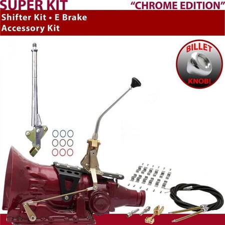 American Shifter TH400 Shifter Kit Chrome 10 in. E Brake Cable Clamp for EF643