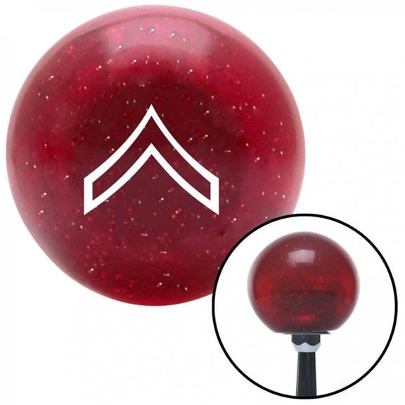 American Shifter 58272 White 01 Private First Class Red Metal Flake Shift Knob with M16 x 1.5 Insert Auto
