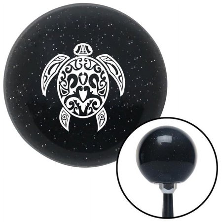 American Shifter 72110 White Giant Turtle Black Metal Flake Shift Knob with M16 x 1.5 Insert Shifter Auto Brody