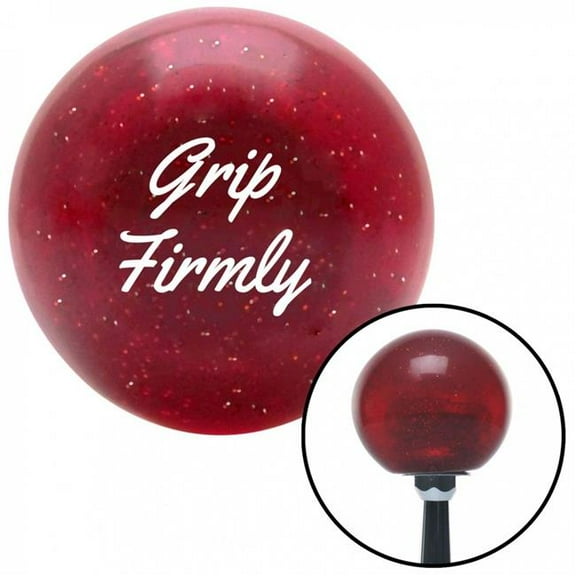 American Shifter 56215 White Grip Firmly Red Metal Flake Shift Knob with M16 x 1.5 Insert Shifter Auto