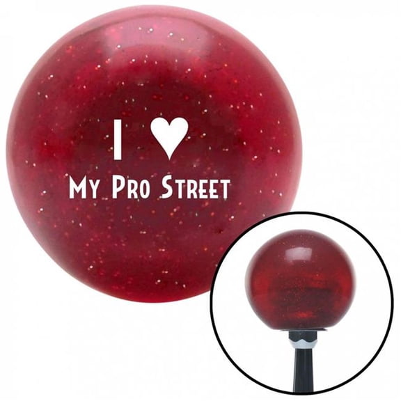American Shifter 51307 White I 3 MY PRO STREET Red Metal Flake Shift Knob with M16 x 1.5 Insert Shifter