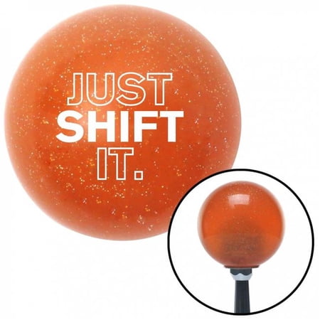 American Shifter 43014 White Just Shift It. Orange Metal Flake Shift Knob with M16 x 1.5 Insert Shifter