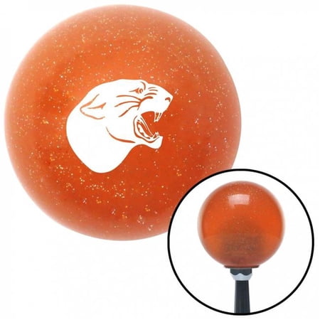 American Shifter 45127 White Panther Orange Metal Flake Shift Knob with M16 x 1.5 Insert Shifter Auto Brody