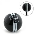 thumbnail image 1 of American Shifter 322532 White Rally Stripe 6 Speed Shift Pattern Black Shift Knob with M16 x 1.5 Insert, 1 of 1