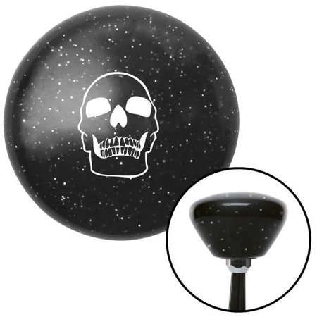 American Shifter White Skull Black Retro Metal Flake Shift Knob with M16 x 1.5 Insert Shifter Auto Brody