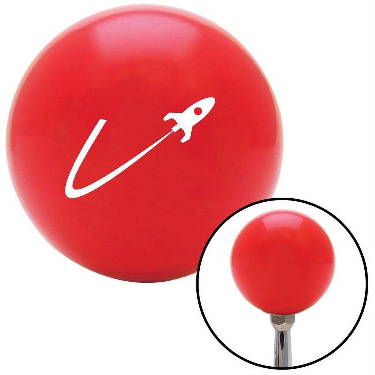 American Shifter White Space Ship in Flight Red Shift Knob with M16 x 1 ...