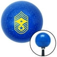 thumbnail image 1 of American Shifter  Yellow Chief Master Sergeant First Sergeant Blue Metal Flake Shift Knob with M16 x 1.5 Insert, 1 of 1