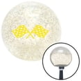 thumbnail image 1 of American Shifter  Yellow Dual Racing Flags Clear Metal Flake Shift Knob with M16 x 1.5 Insert Shifter Brody, 1 of 1