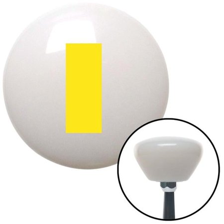 American Shifter Yellow Ensign Rank White Retro Shift Knob with M16 x 1.5 Insert Shifter Auto Manual