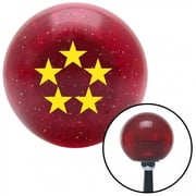 American Shifter 57969 Yellow Fleet Admiral Red Metal Flake Shift Knob with M16 x 1.5 Insert Shifter Auto