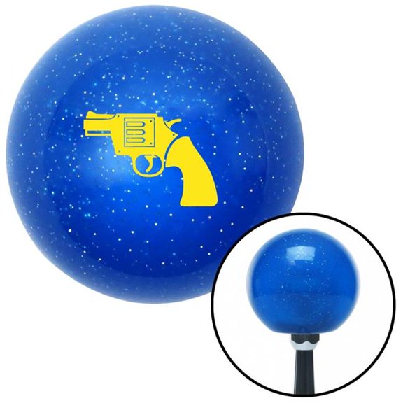 American Shifter 26563 Yellow Gun Blue Metal Flake Shift Knob with M16 x 1.5 Insert Shifter Auto Manual