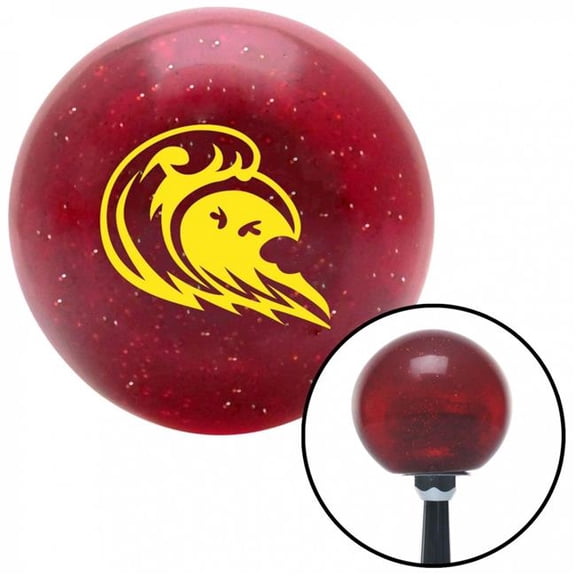 American Shifter 57365 Yellow Hawaiian Waves No.3 Red Metal Flake Shift Knob with M16 x 1.5 Insert Shifter