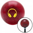 thumbnail image 1 of American Shifter 53813 Yellow Headphones Red Metal Flake Shift Knob with M16 x 1.5 Insert Shifter Auto, 1 of 1
