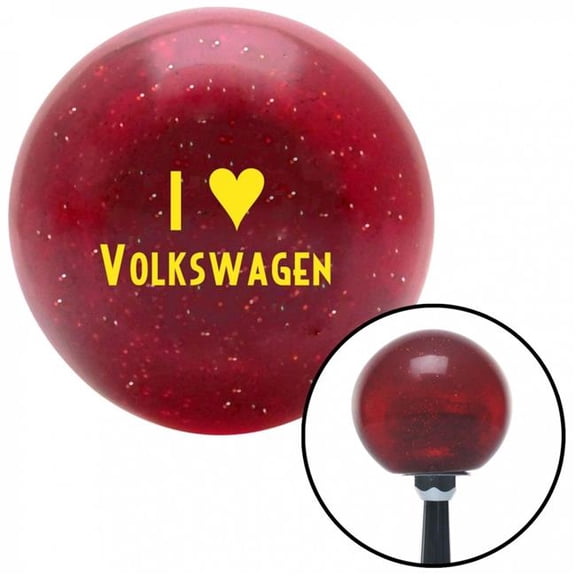 American Shifter 53252 Yellow I 3 VOLKSWAGEN Red Metal Flake Shift Knob with M16 x 1.5 Insert Shifter