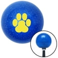 thumbnail image 1 of American Shifter 26904 Yellow Pawprint Blue Metal Flake Shift Knob with M16 x 1.5 Insert Shifter Auto Brody, 1 of 1
