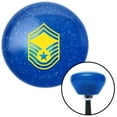 thumbnail image 1 of American Shifter  Yellow Senior Master Sergeant Blue Retro Metal Flake Shift Knob with M16 x 1.5 Insert Brody, 1 of 1
