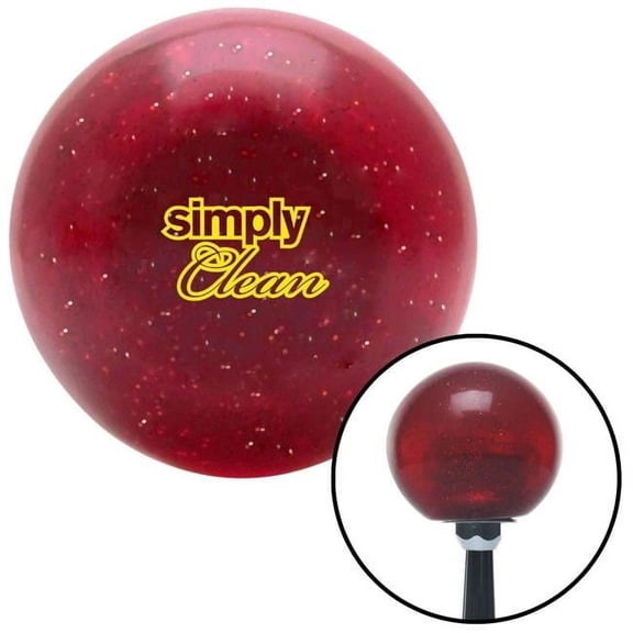American Shifter Yellow Simply Clean Red Metal Flake Shift Knob with M16 x 1.5 Insert Shifter Auto Brody