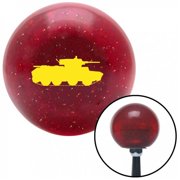 American Shifter 58662 Yellow Tank Red Metal Flake Shift Knob with M16 x 1.5 Insert Shifter Auto Manual