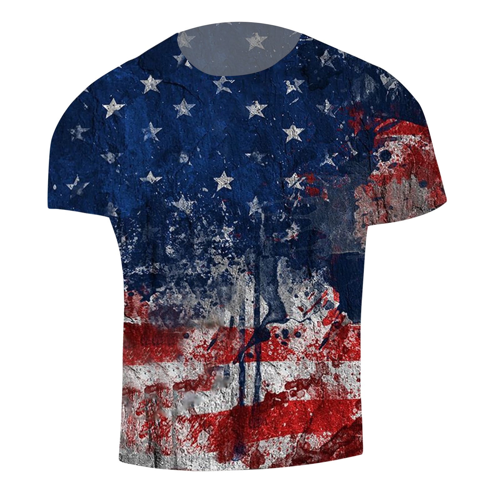 American Shirt MenAmerican Flag Patriotic Short Sleeve Independence Day ...