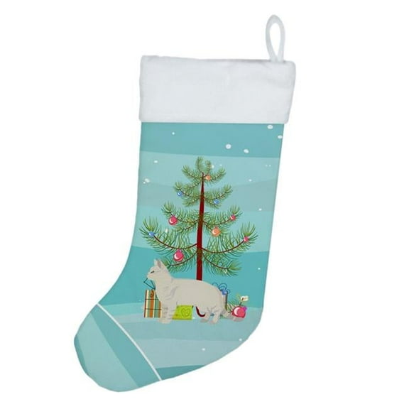 American Shorthair #2 Cat Merry Christmas Christmas Stocking 13.5 in x 18 in