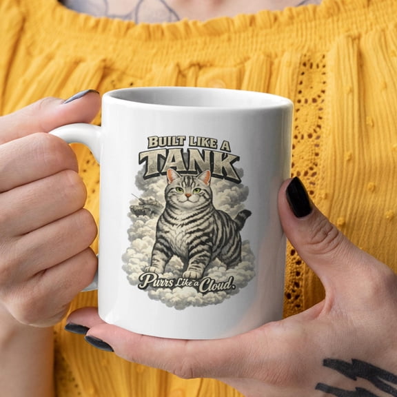 American Shorthair Cat Coffee Mug Strong Feline Graphic Design Pet Lover Gift Tea Drinkware Ceramic Mug 11oz