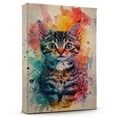 thumbnail image 1 of American Shorthair Cat Young Tabby Canvas Wall Art Animal Decor, American Shorthair Cat Young Tabby Canvas Prints Wild Animal Artwork for Living Room Bedroom Office 190HD12, 1 of 4