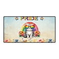 thumbnail image 1 of American Shorthair Celebrates Rainbow Pride Month LGBT LGBTQ+ Desk Mat Full Keyboard Mouse Pad Cat Lover Kitten Owner Gifts Large Mousepad - 01003, 1 of 5