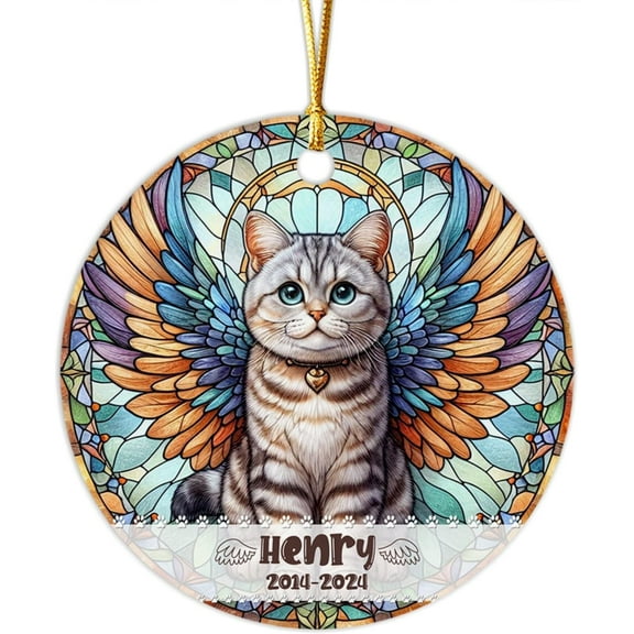 American Shorthair Memorial Ornament, Personalized Name and Year American Shorthair Sympathy Ornament 2025 Cat Memorial Christmas Ornament, Loss of Pet Gift, Cat Remembrance Ornament Xmas Y4FyRi