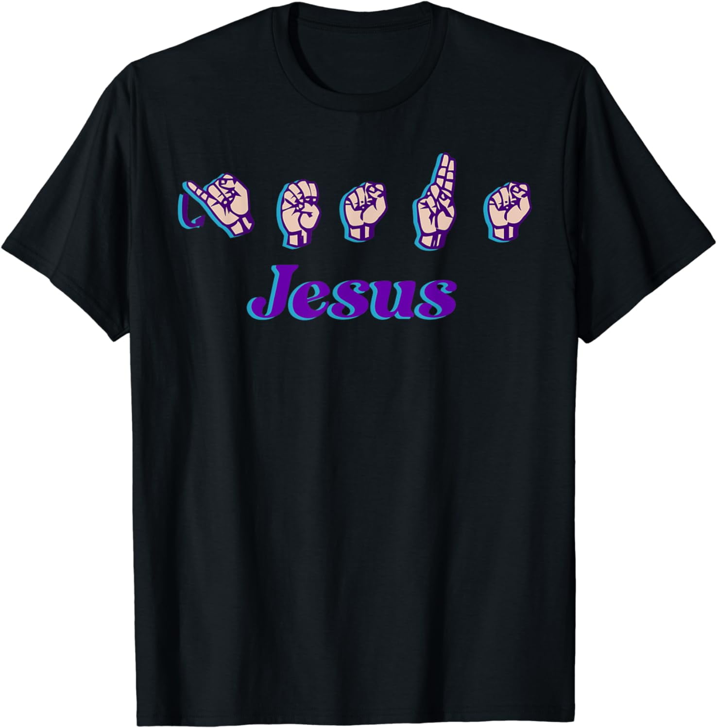 American Sign Language ASL Jesus T-Shirt - Walmart.com