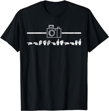 American Sign Language ASL Photographer T-Shirt - Walmart.com