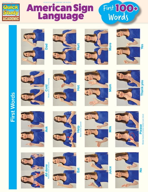 BARCHARTS American Sign Language - First 100+ Words (Other)