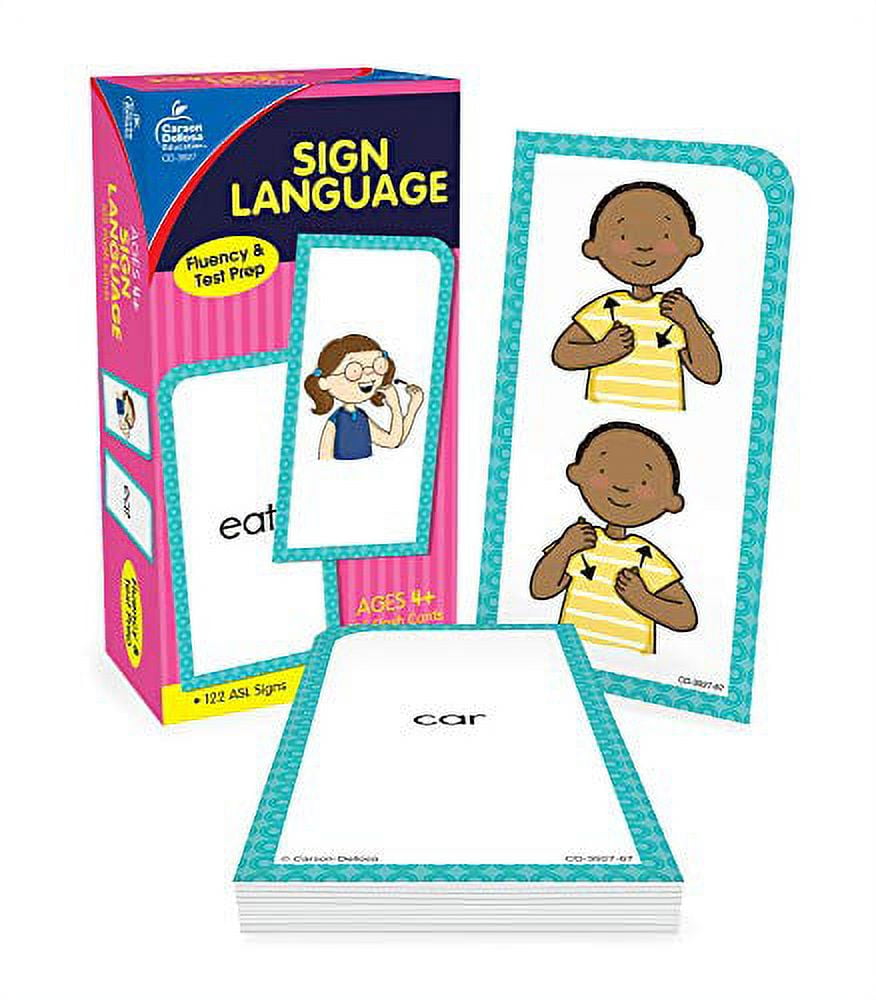 American Sign Language Flash Cards, DoubleSided Asl Flash Cards With